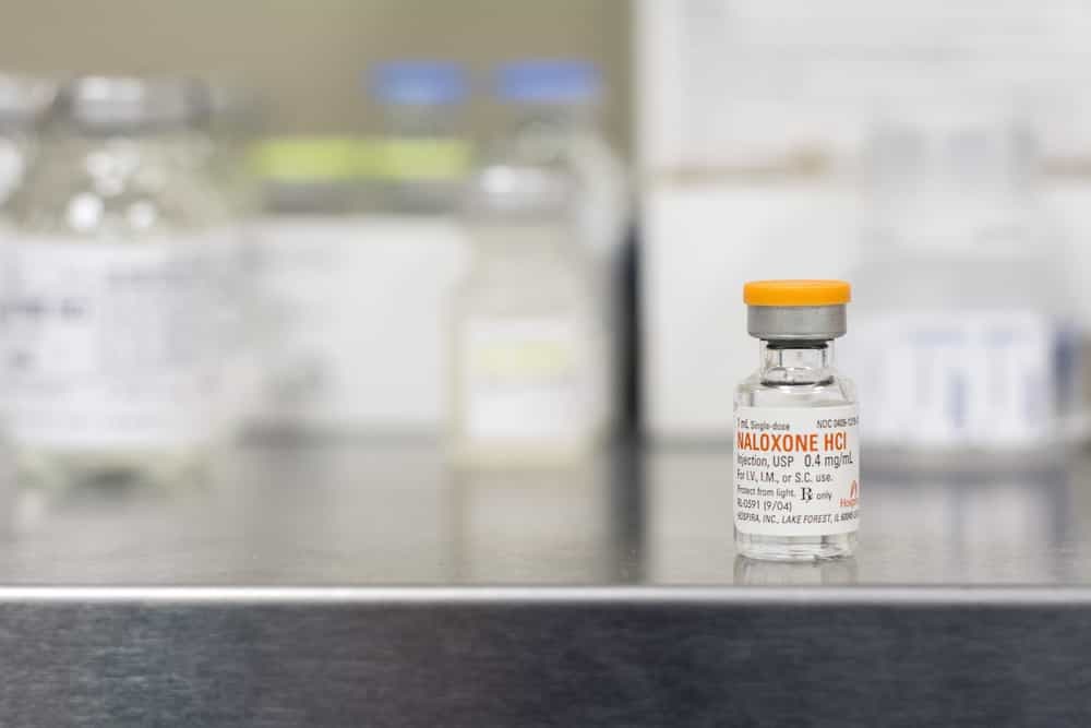 Bottle of Naloxone HCI